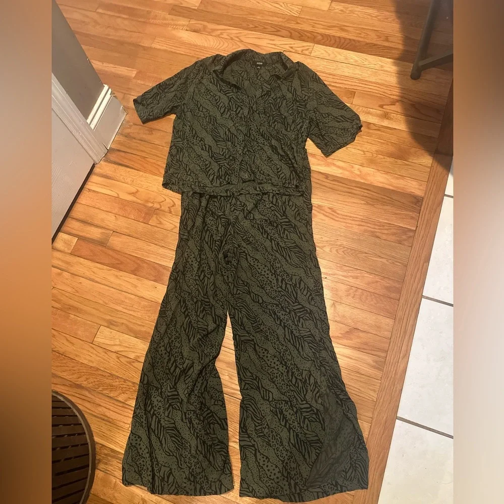 Alfani‎ Intimates Pajama Set Large Green Comfy